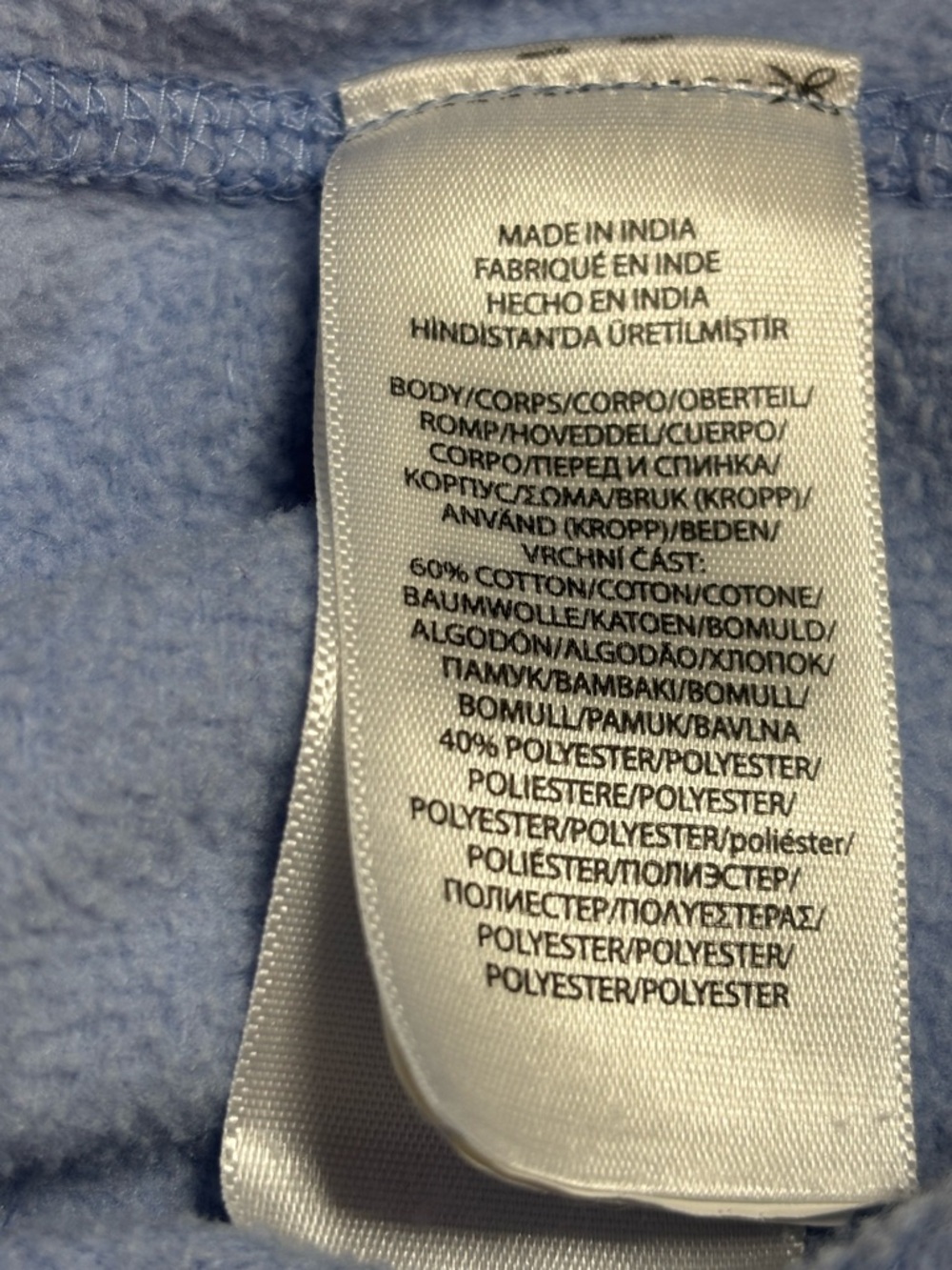 Polo by Ralph Lauren Men’s Pale Blue Fleece Hoodie Pullover Sweatshirt, size M - Picture 7 of 7